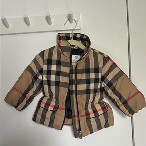 Burberry Kids Tan Checkered Jacket
